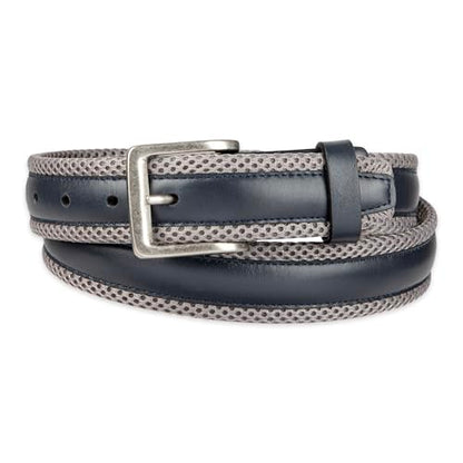 Tommy Bahama Men's Casual Perforated Strap Belt - color: Navy/Gray, size: Medium (34-36)