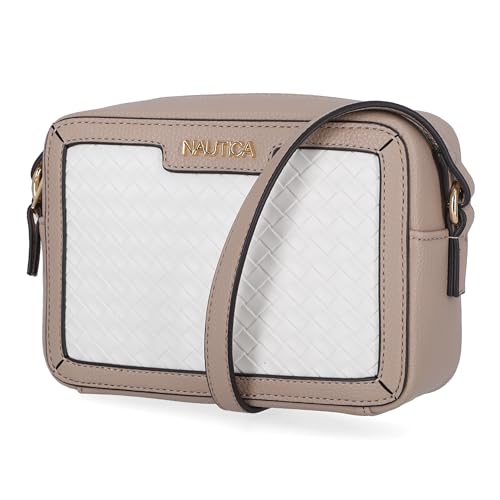 Nautica Women's Candid Camera Adjustable Crossbody Bag - color: On the Boarder White/Mushroom, size: One Size