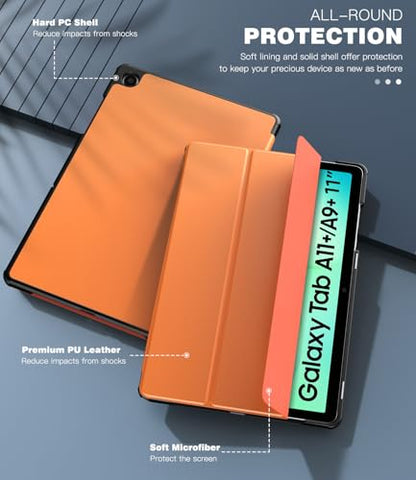 TiMOVO Case for Samsung Galaxy Tab A11+/A11 Plus 11" 2026, Almond Yellow | Fit for SM-X230/X236/X238, Slim Lightweight, Stand Hard Back Shell, Auto Wake/Sleep - color: Almond Yellow