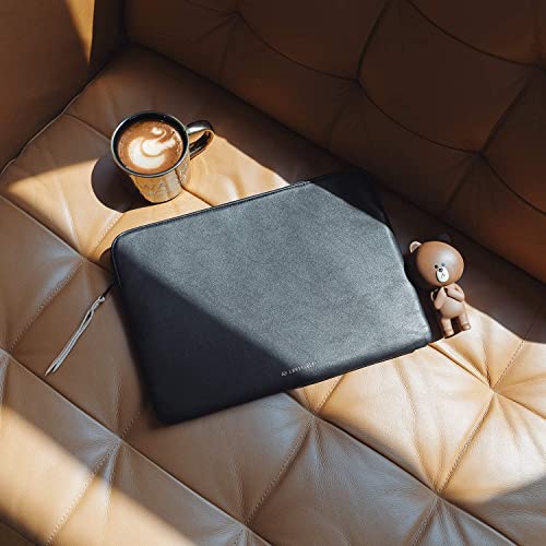 Comfyable Slim Laptop Sleeve Compatible with 13 Inch MacBook Air 13 in M5 M4 M3 M2, 13" MacBook Pro/Neo, PU Leather Bag Water-Resistant Cover Case, Black - color: Black, size: For 13" Mac Pro & Air & Neo