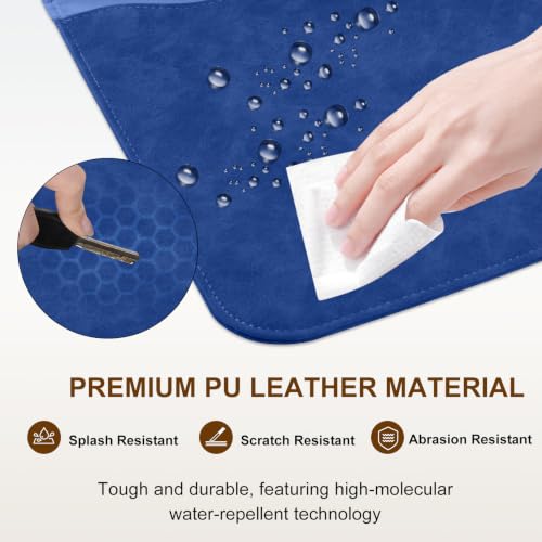 15-16 Inch Laptop Sleeve Case with Stand for MacBook Air 15 - Blue | Leather Bag with Small Case Compatible with MacBook Pro 16/15 M5 M4 M3 M2 M1 Pro/Max, 15" Surface Laptop/HP Dell ASUS - color: Blue, size: 15-16 Inch