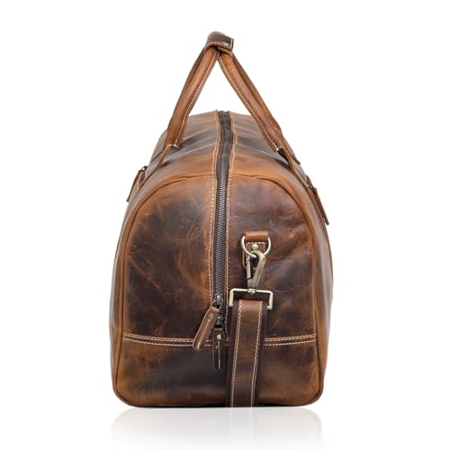 Leather Travel Duffel Bags for Men and Women Full Grain Leather Overnight Weekend Leather Bags Sports Gym Duffle