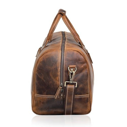 Leather Travel Duffel Bags for Men and Women Full Grain Leather Overnight Weekend Leather Bags Sports Gym Duffle
