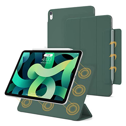 Magnetic Case for iPad Air 11 Inch M4/M3/M2 2026/2025/2024, Smart Folio for iPad Air 5th/4th Gen. 10.9 Inch 2022/2020, Trifold Stand Case, Auto Sleep/Wake, Support Apple Pencil Pro(Green) - color: Green