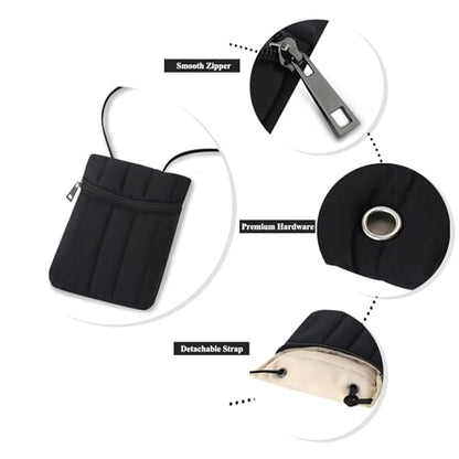 Small Crossbody Women Cell Phone Purse Wallet Bag With Shoulder Strap - color: Black-weiz