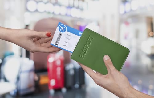 Emerald Green Genuine Leather RFID Passport Cover - color: Emerald Green