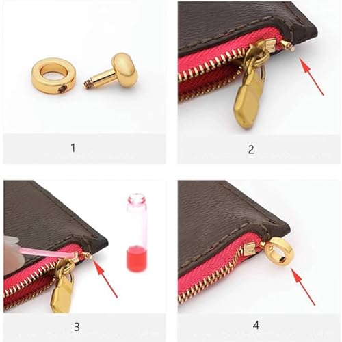 4 Pack Wristlet Wallet Chain Strap Clip Metal Buckle Adapter Converter to Crossbody Shoulder Bag for Neverfull Pochette Zipper Pouch Small Wristlets Wallets Clutch Purse Leather Coin Purses