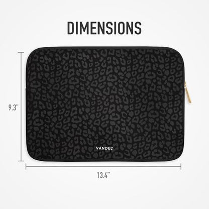 Vandel Slim, Protective Laptop Sleeve for 14 Inch Laptops, MacBook Pro 14 | Fits MacBook Pro 14 inch, HP 14” Laptops, Dell XPS 14, 14” Chromebooks, HP Stream, Dell Latitude, Lenovo IdeaPad, Protextive - color: c. Black Leopard, size: 14 Inch