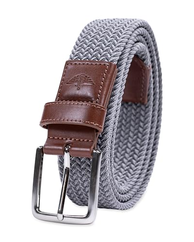Dockers Men's 1 3/8 in. Stretch Fabric Braided Belt - color: Grey, size: Large (38-40)