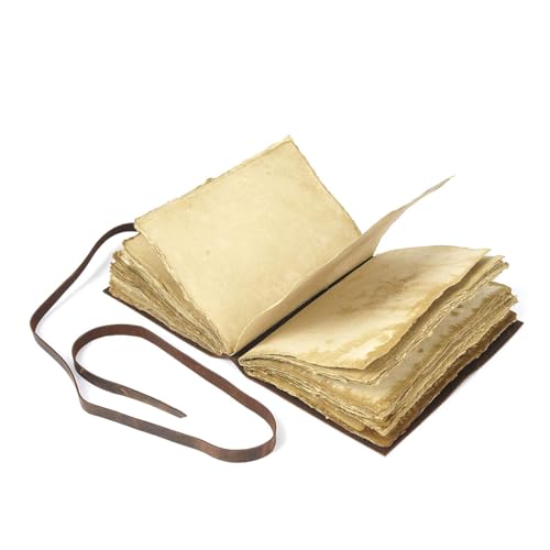 Leather Journal Travel Diary, Handmade Vintage Bound Notebook For Men & Women, Antique Finish, Genuine Buffalo Leather- Quality Unlined Paper Perfect for Notes, Art Sketchbook, 7X5 Inches, Brown - style: 7X5 Inches - Brown Unlined (Deckled Edge)