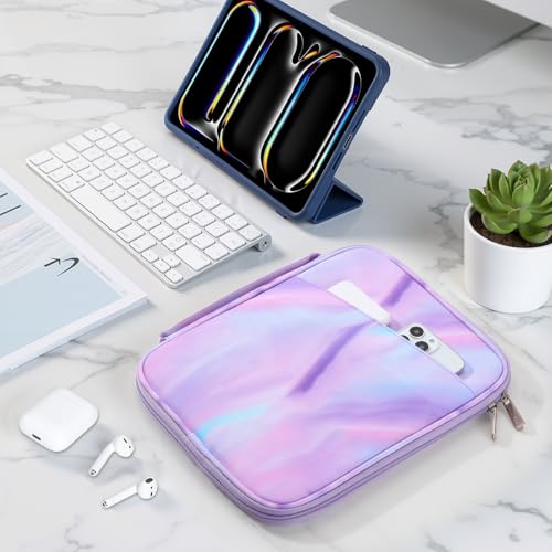 MoKo 9-11 Inch Padded Tablet Sleeve Protective Carrying Case with Handle | Fits iPad Air 11-inch M4, iPad A16, iPad Pro 11-inch M5, iPad 10th/Air 5/4th 10.9 and iPad 9/8th 10.2, Fantasy Purple - color: Fantasy Purple, size: 9-11 Inch