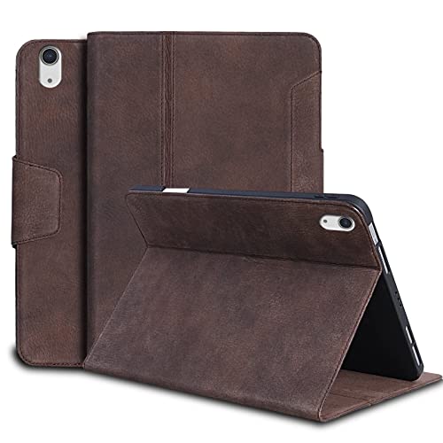 Gexmil Leather Case for iPad (A16) 11th Gen 11",iPad 10th Gen 10.9" - color: Sand Dark Brown, size: with Pencil Holder