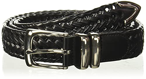 Perry Ellis Men's Portfolio Braided Leather Belt - color: Black, size: 38