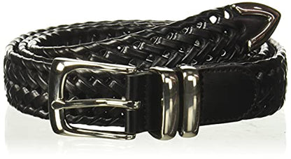 Perry Ellis Men's Portfolio Braided Leather Belt - color: Black, size: 38