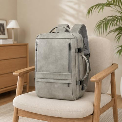 40L Travel Backpack for Men, Carry On Backpack Flight Approved, Grey - color: Grey