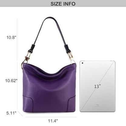 Montana West Hobo Bags for Women Top Handle Satchel Shoulder Purse Bucket Handbag - color: Special-purple
