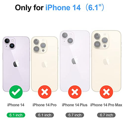 Shieldtop Compatible with MagSafe iPhone 14 Wallet Case,White | 2 in 1 Detachable Magnetic,Credit Card Holder Slots,RFID Blocking,PU Leather,Kickstand,Flip Folio Phone Cover for Men & Women - color: White, size: iPhone 14 6.1"