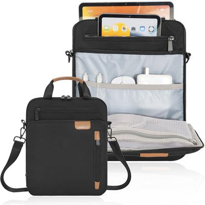 TORIBIO 13 Inch Tablet Sleeve Bag Padded Protective Travel Carrying Case | Fits 13" iPad Air M4 M3 M2, iPad Pro M5 M4 M2 M1, Samsung Galaxy Tab S9 FE+/S9+/S8+/S7 FE/S7+ 12.4" Surface Laptop Go 12.4" - color: Black, size: 12.9 Inch