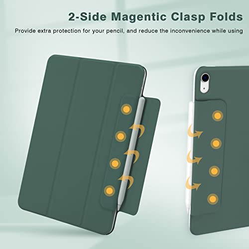 Magnetic Case for iPad Air 11 Inch M4/M3/M2 2026/2025/2024, Smart Folio for iPad Air 5th/4th Gen. 10.9 Inch 2022/2020, Trifold Stand Case, Auto Sleep/Wake, Support Apple Pencil Pro(Green) - color: Green