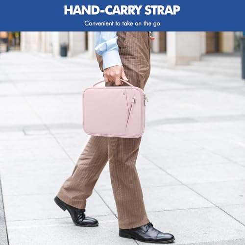 MoKo 7-8 Inch Tablet Sleeve Carrying Case Padded Protective Bag with Handle | Tablet Carrying Case Fits iPad Mini A17 Pro/6th 8.3-inch and iPad Mini 5/4/3/2th 7.9-inch, Pink - color: Pink, size: 7-8 Inch