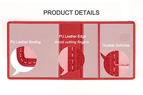 Car Registration and Insurance Holder, Premium PU Leather Vehicle Glove Box Car Organizer Men Women Wallet Accessories Case for ID, Driver's License - Red - color: Red