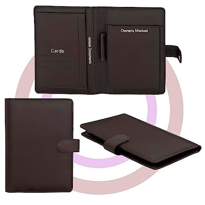 Storite Car Document Holder Owner Manual (Dark Brown)