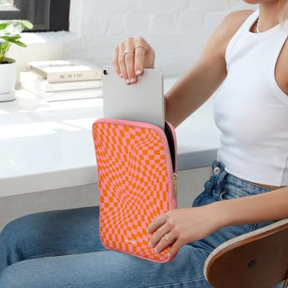 Vandel Slim & Protective Tablet Sleeve for 9-11 inch iPad A16, 11 iPad Pro | Fits al 9-11 Inch iPads + Tablets, 10.9" iPad,10.2" iPad, 10.9" iPad Air, 11 Inch Samsung Galaxy Tab A9+, Fits Magic Keyboard - color: b. Pink Checker, size: 9-11 Inch Tablet