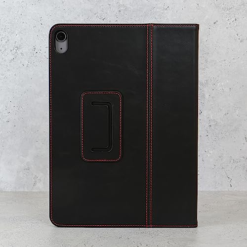 Casemade Real Leather Case Compatible with iPad 11th Gen A16 2025 / 10th Gen (2022) - Full-Grain Leather Cover, Auto Sleep/Wake, Dual Stand Position (Black) - color: Black, size: iPad 11th/10th Gen