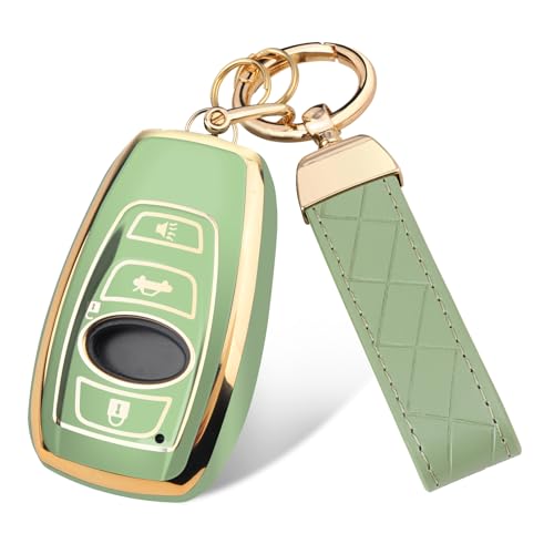 FT FUNTOR for Subaru Key Fob Cover with Keychain - color: B-green