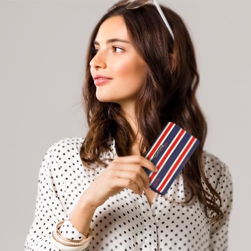 Nautica Seaside Slim Womens Wallet RFID Blocking Credit Card Holder, Coin Purse, Checkbook Organizer Clutch, Small Vegan Leather Wallet for Travel, Indigo - color: Indigo