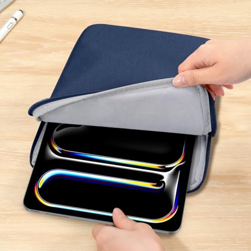Dadanism 13 Inch Tablet Sleeve Protective Carrying Case, Denim | Fits iPad Pro 13 inch M5/M4, iPad Air 13 inch M4/M3, iPad Pro 12.9", MacBook Neo 13" 2026, Galaxy Tab S10+ 12.4"/Tab S10 FE+ - color: Denim, size: 13 inch