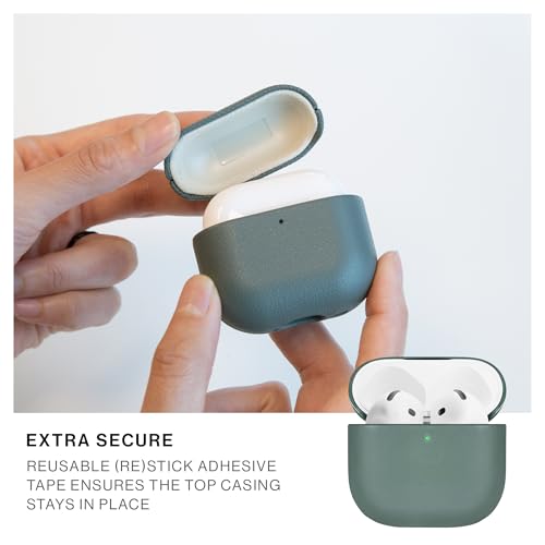 Native Union (Re) Classic Case for AirPods 4 – Premium Resistant & Recycled Materials – Durable Protection – Supports Wireless Chargers – Compatible with AirPods 4 (Slate Green) - color: Slate Green