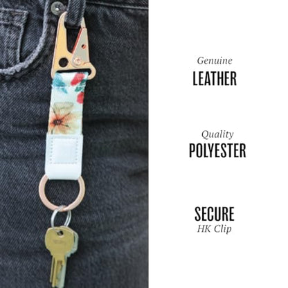 Thread Wallets Durable Keychain Hook Belt Clip - Compact Design - color: Carissa