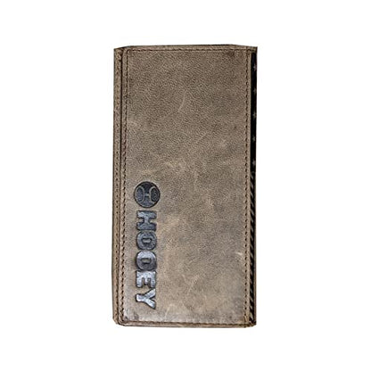 HOOEY Leather Men’s Western Rodeo Wallet (Liberty Rope - Brown) - color: Liberty Rope - Brown