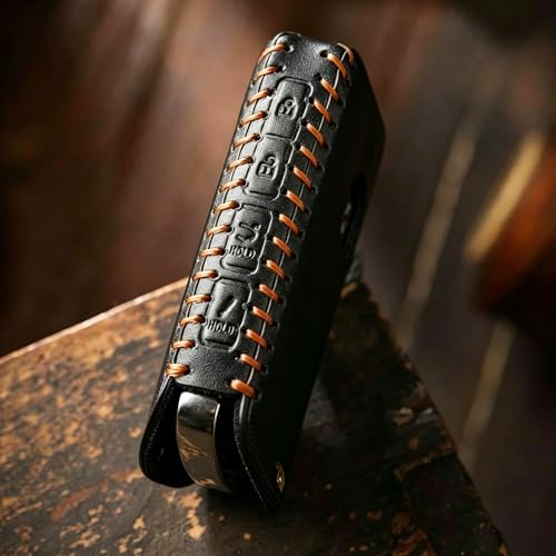 Key Fob Case, Compatible with Mazda 3,3 Hatchback,6,CX-5,CX-50,CX-3,CX-30,CX-9,CX-90,MX-5,CX-70 2020-2026, Remote Car Key Protector Case with Keychain, Comes with a Leather Conditioner (Black) - color: Black