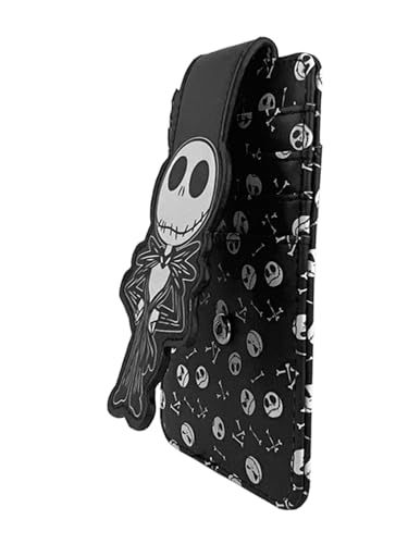 Disney Card Holder Women Slim Compact Wallet Small Jack Skellington Black - color: Jack Skellington Black
