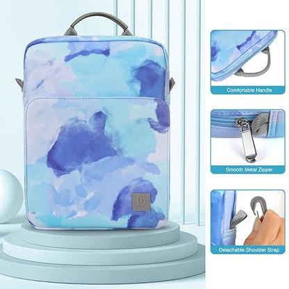 Dadanism 9-11 Inch Tablet Sleeve Bag Carrying Case with Shoulder Strap | Fits iPad (A16) 11", iPad 10th Gen 10.9", iPad Air M4/Pro M5 11", iPad 9/8/7th 10.2", Galaxy Tab A11+ Plus 11", Graffiti blue - color: Graffiti Blue, size: 9-11 Inch