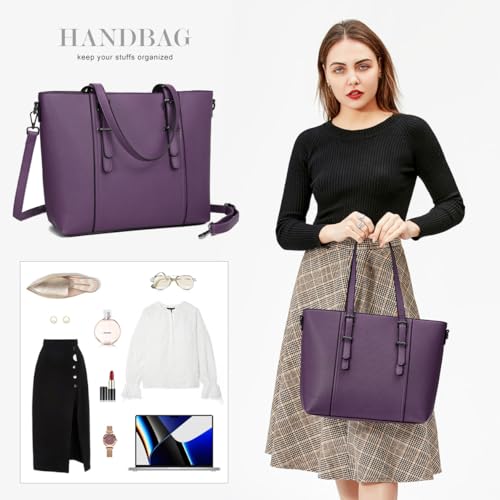 Women Purses and Handbags Tote Shoulder Bag Top Handle Satchel Bags for Ladies - color: Purple