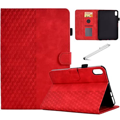 Fancity Case for iPad (A16) 11th 10th Generation 11/10.9 Inch, 2025 2022 | Premium Suede Leather Protective Case with Kickstand Pencil Holder, Magnetic Cover and Smart Auto Wake/Sleep, Red - color: Suede Red