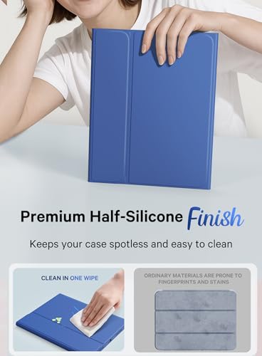 CHESONA Compatible for iPad 11th(A16)/10th Generation Case with Keyboard | Detachable Folio Keyboard Case with Multi-Touch Trackpad, 7-Color Backlight, Pencil Holder & Dual Bluetooth, Blue - color: Blue