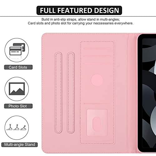 Fancity Case for iPad (A16) 11th 10th Generation 11/10.9 Inch, 2025 2022 | Premium PU Leather Protective Case with Kickstand Pencil Holder, Magnetic Cover and Smart Auto Wake/Sleep, Marble Pink - color: Marble Pink