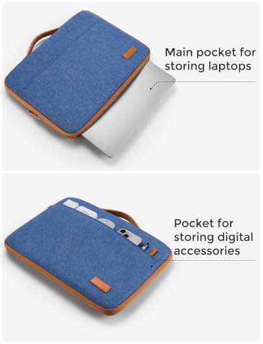 DOMISO 14 inch Laptop Case Sleeve Protective Cover Compatible with 15 inch MacBook Air M4 M3 M2,MacBook Pro,14-15 inch HP Dell ASUS Lenovo Chromebook,Waterproof Computer Cases Bag with Handle,Blue | Compatible with MacBook Air 15 M5 2026/M4/M3/M2,15" MacB