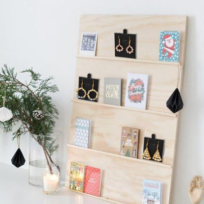 24Pcs 2.7 x 2.1 Inch Black Leather Jewelry Cards Velvet Necklace Display Cards PU Leather Blank Sponge Insert Stackable Organizer Pad Trays for Selling Showing Necklaces Bracelets Jewelry - color: Black