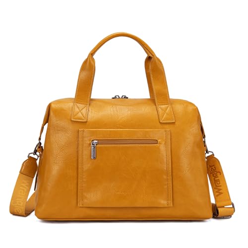 Wrangler Duffel Bag for Women Large Travel Weekender Bag Designer Daisy Flower Print Carry On Bags - color: Canvas Cotton-Daisy