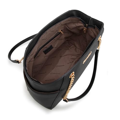 Montana West Tote Bag for Women Chain Top-handle Handbags - color: M Black