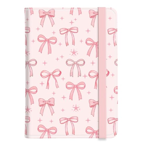 PU Leather Passport Holder Cover 5.9×4.3 Inch with Credit Card Slot Boarding Pass Slot Combo Blocking Passport Holder Wallet Cover Case for Travel Boarding Essentials(Pink Bow) - color: Pink Bow