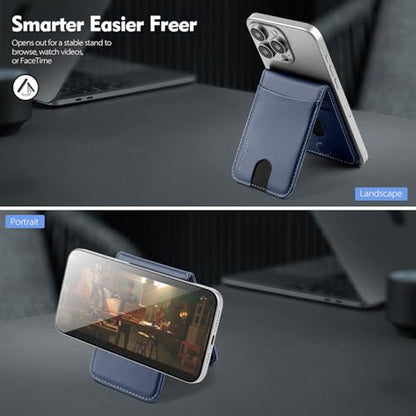 Shieldtop Compatible with MagSafe iPhone 14 Wallet Case,Blue | 2 in 1 Detachable Magnetic,Credit Card Holder Slots,RFID Blocking,PU Leather,Kickstand,Flip Folio Phone Cover for Men & Women - color: Blue, size: iPhone 14 6.1"