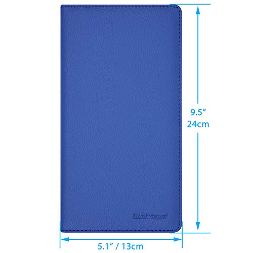 Wisdompro Car Registration and Insurance Holder, Document Card Organizer | PU Leather, Auto Glove Box Folder, Men and Women Wallet Case for Vehicle Driver License, Paperwork, Paper, ID, Receipt - color: Blue