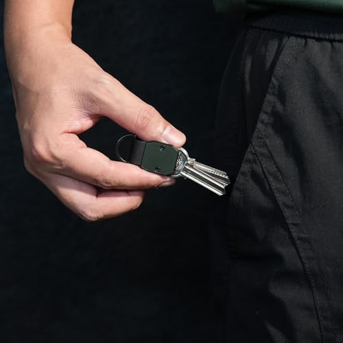 Compact Aluminum Mini Key Organizer Holder Keychain with Carabiner Clip. | 34mm x 18mm x18mm, Up to 4 Keys Storage. - color: Aluminum - Mini - Carbon Fiber.
