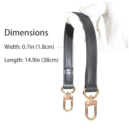 Leather Handbag Strap, Suitable for Changing Shoulder Straps on L V Handbags and Bucket Bags(Black-W:0.7in,L：14.9in) - color: Black-W:0.7in-L：14.9in